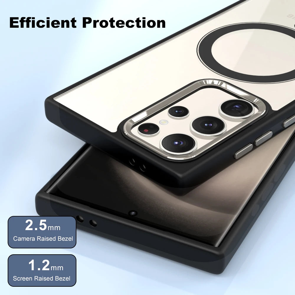 Coque hybride transparente MagSafe pour Samsung Galaxy S25 Ultra Coque hybride transparente MagSafe pour Samsung Galaxy S25 Ultra